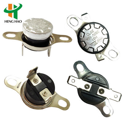 Биметаллический термостат KSD301 с автоматическим сбросом, термопредохранитель, 100000 циклов, пластиковый или керамический корпус и алюминиевая крышка или медная головка